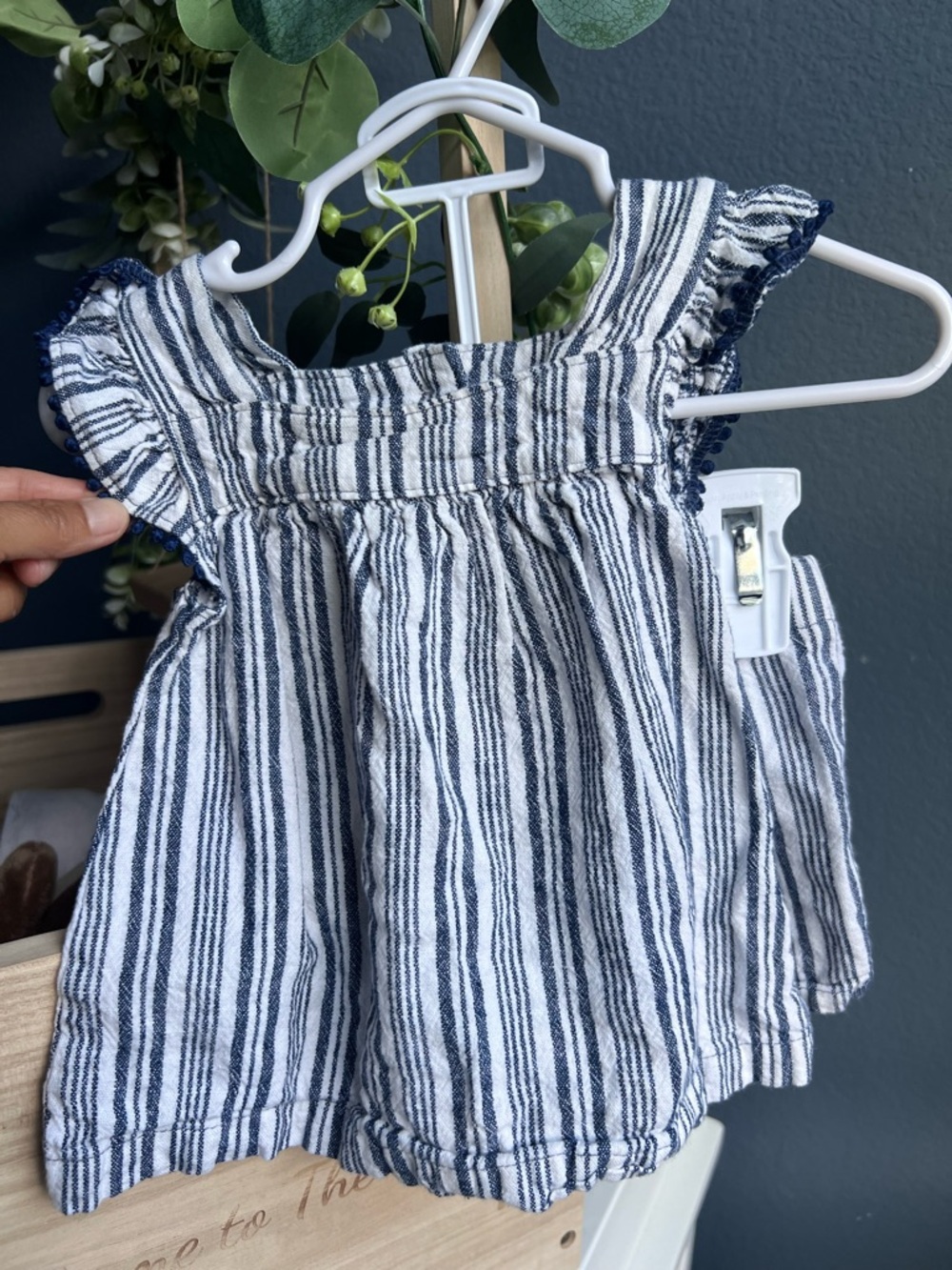 Carter's Navy and White Striped Baby Outfit